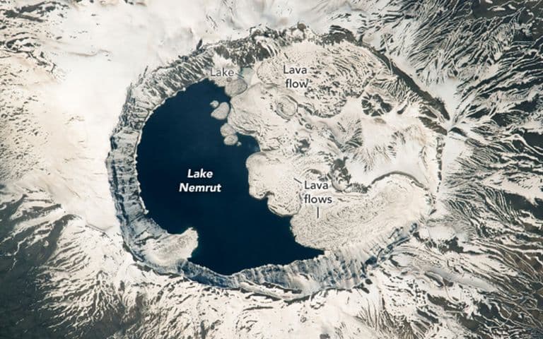 NASA, Nemrut Krarter Gölü’nün uzaydan fotoğrafını çekti
