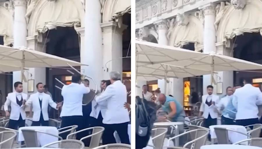 Lüks restoranda turistler müşterileri dövdü 