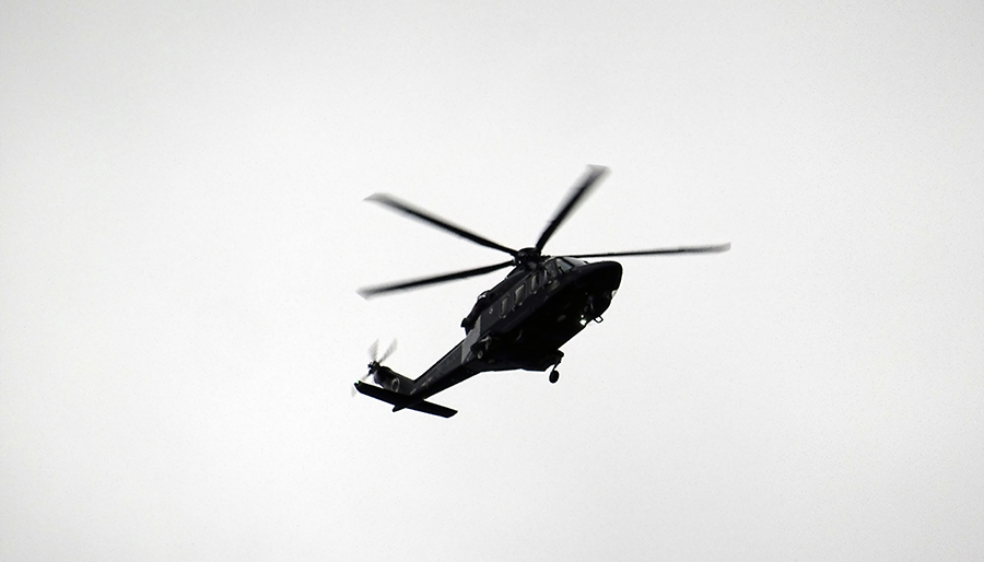 Afyonkarahisar’da 5 yıldızlı otelin bahçesine helikopter düştü