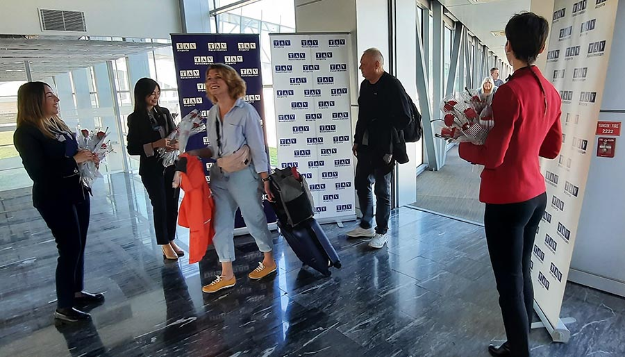 Milas-Bodrum Havalimanı sezonun ilk dış hat uçuşunu karşıladı