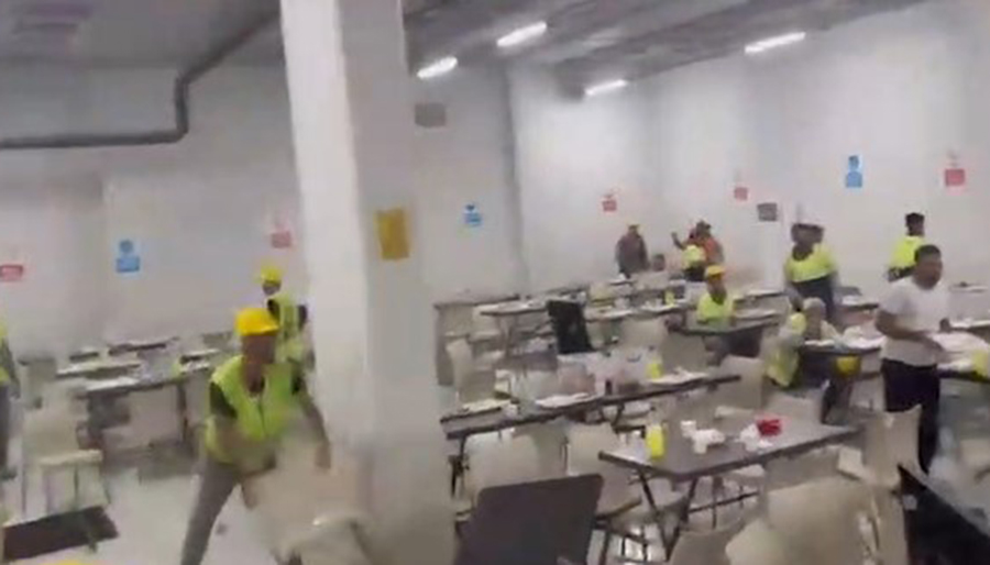 Rixos Otel inşaatında işçiler isyan etti