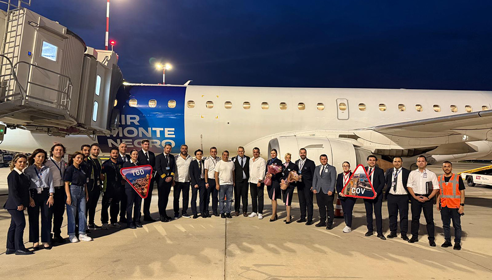 PCSTUR, Çukurova’dan Podgorica'ya charter uçuşlara başladı