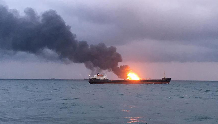 Kerç Boğazı'ndaki gemi yangınında 4 Türk öldü