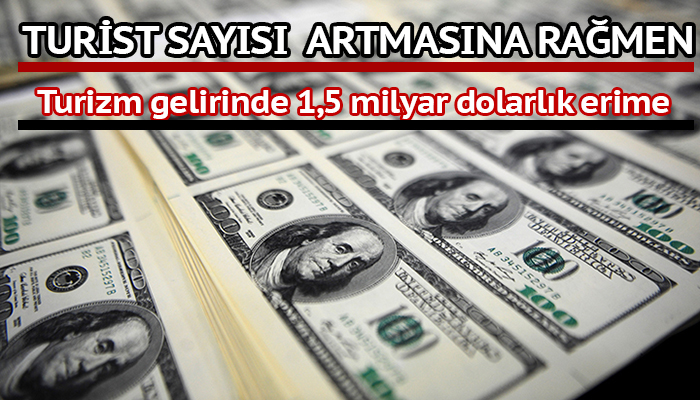 Türkiye'nin turist başına geliri 34 dolar birden düştü