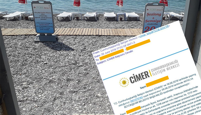 Belediye’den Alkoçlar’a ‘halk plajını boşaltın’ yazısı
