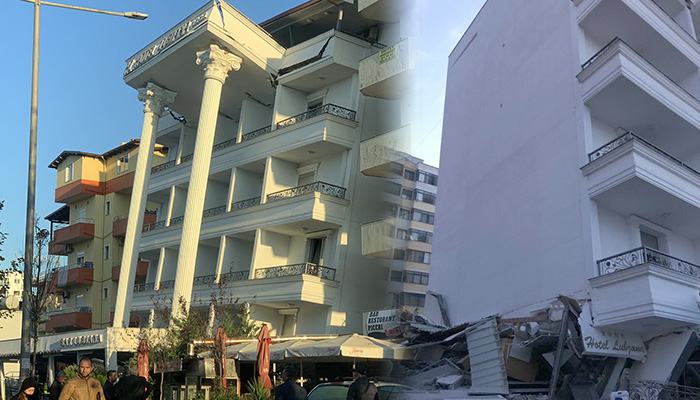 Arnavutluk'ta deprem, Türklerin kaldığı otel çöktü