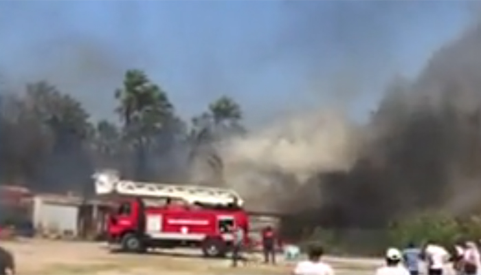 Yangına müdahale eden otel personeli ve turistlerden 15'i yaralandı