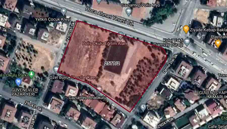 Gaziantep’te 65 milyon liraya satılık otel arazisi