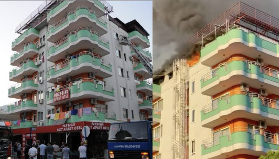 Alanya’da otel yangını