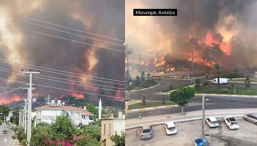 Manavgat’ta büyük yangın: Dört noktada birden başladı