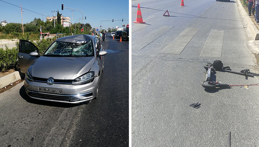 Scooter ile otomobil çarpıştı, İranlı turist hayatını kaybetti