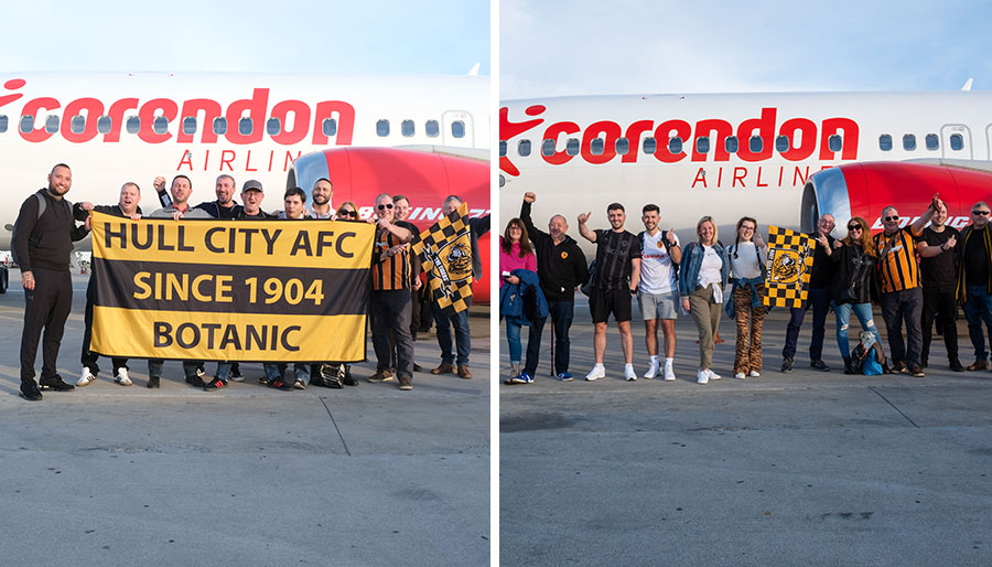 Hull City’nin yüzlerce taraftarı Corendon ile Antalya’ya geldi