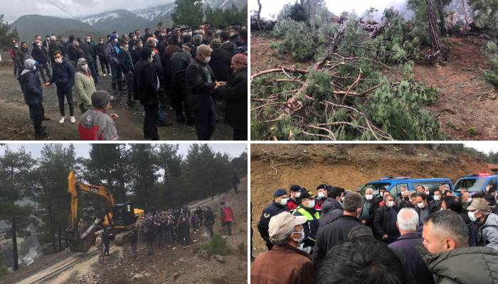 Manavgat’taki ormanlık alan yangından kurtuldu mermer ocağına yakalandı