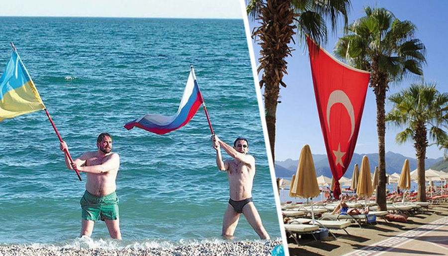 Rus ve Ukraynalı turistler arasında beklenen gerilim yaşanmadı