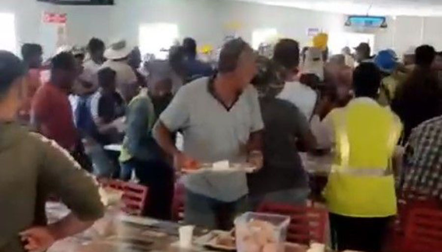 Aydın’daki otel inşaatında yemek sırası kavgası