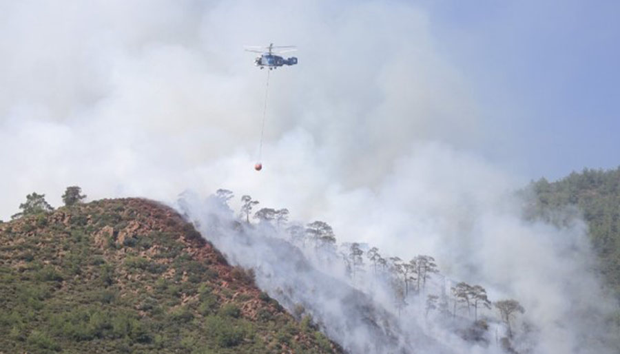Marmaris'teki orman yangını ceset yakılırken çıkmış