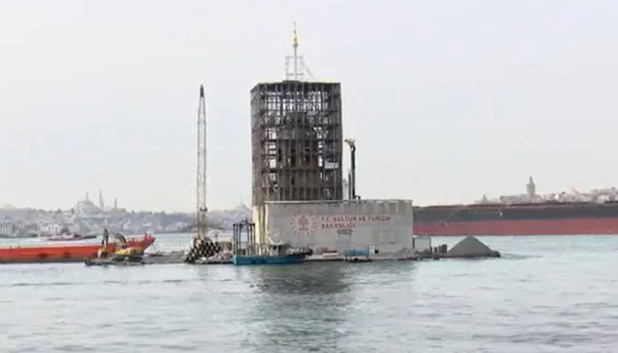 Brandası uçtu, işte Kız Kulesi'ndeki restorasyonda son durum