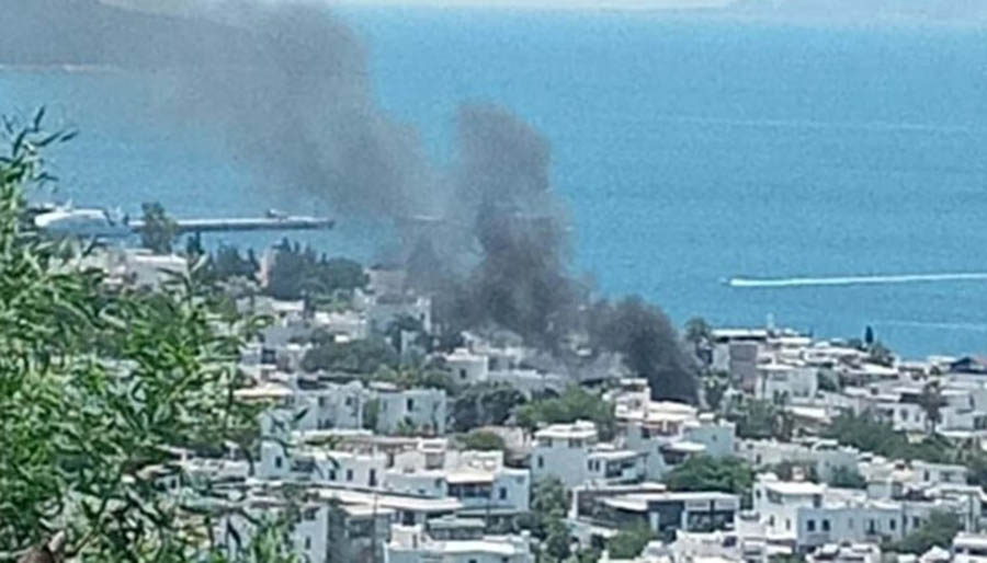 Bodrum’da korkutan otel yangını