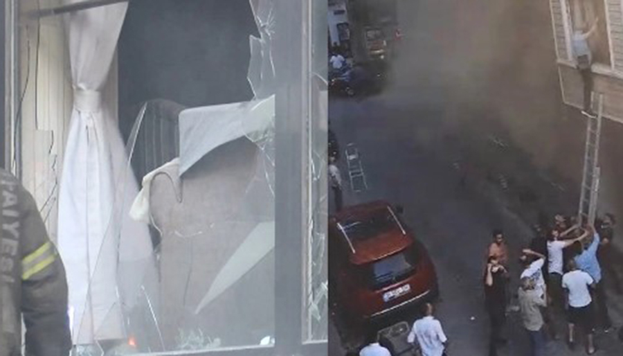 Sultanahmet’te korkutan otel yangını