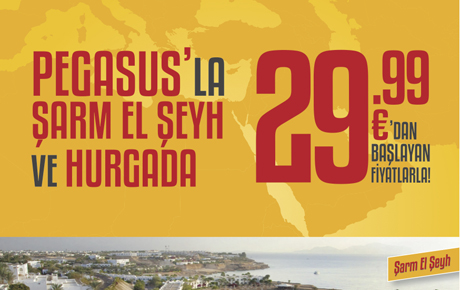 Pegasus ile Şarm El-Şeyh ve Hurgada seferleri başladı 