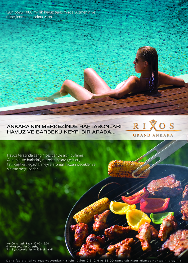 Rixos Grand Ankara’da havuz ve barbekü keyfi birarada