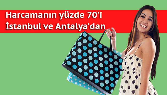 Turistlerin Türkiye'de kartla yaptığı harcama ikiye katlandı