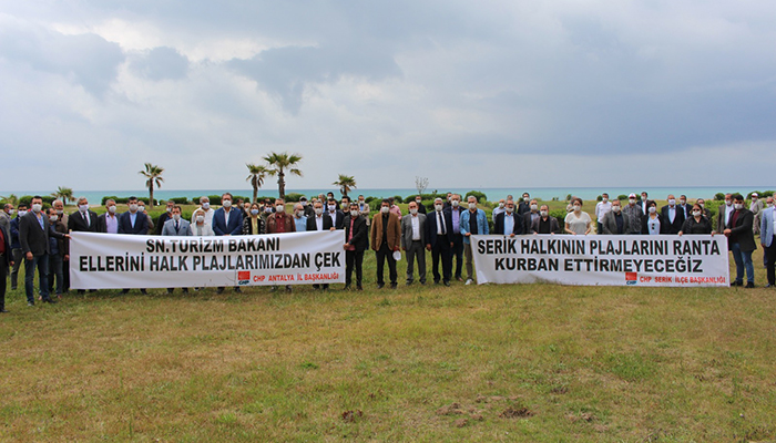 Bakanlığın Belek’teki sahil projesine karşı basın açıklaması