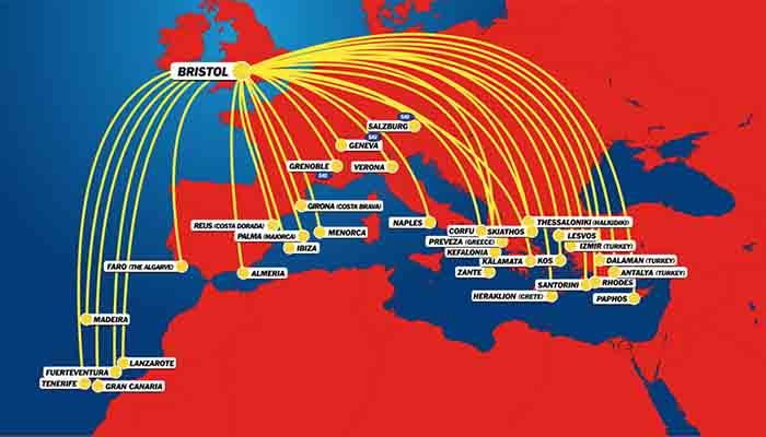 Jet2 Bristol'den 33 noktaya uçacak, bunlardan 3'ü Türkiye'de