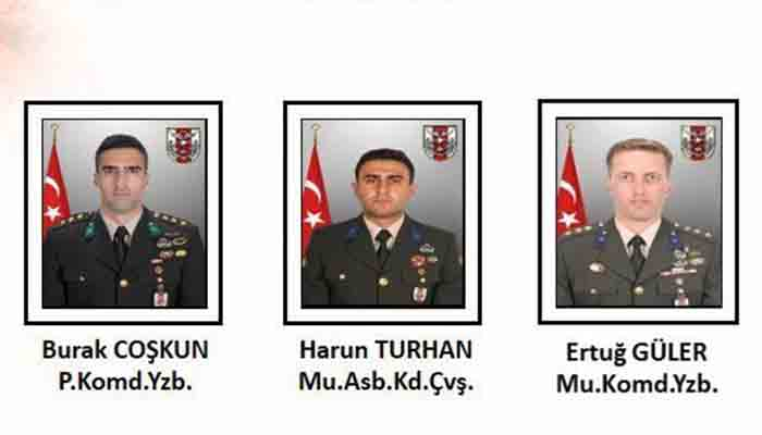 Kuzey Irak'ta 3 asker şehit oldu
