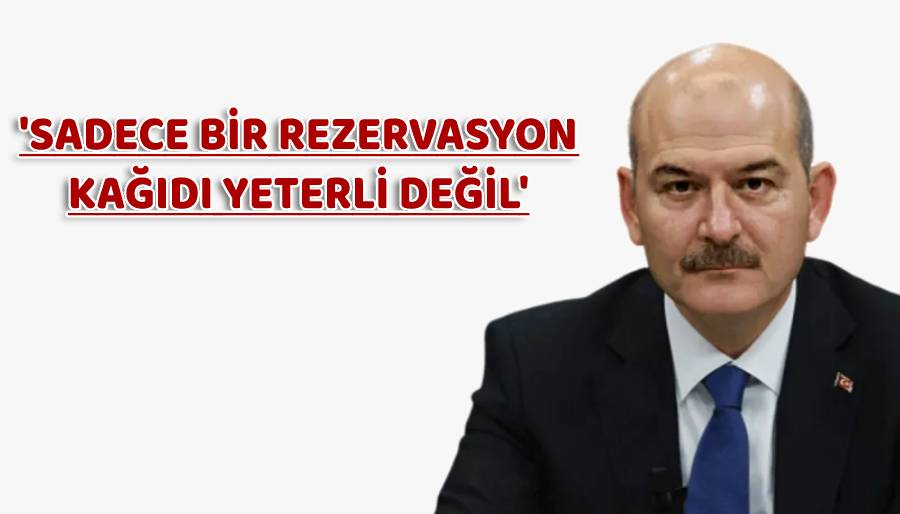 Süleyman Soylu’dan otel rezervasyonu açıklaması
