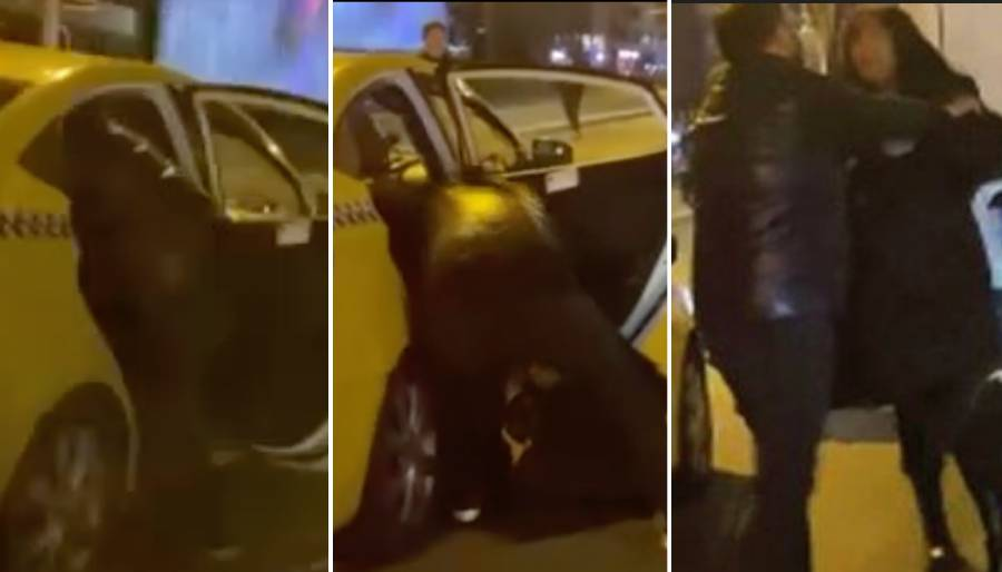 Taksi şoförü kadın turisti yerlerde sürükledi