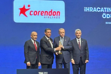 Corendon Airlines bir kez daha ihracat şampiyonları arasında