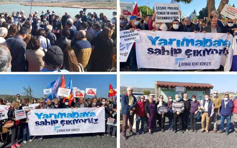Bölge halkından Çeşme Turizm Projesine karşı eylem