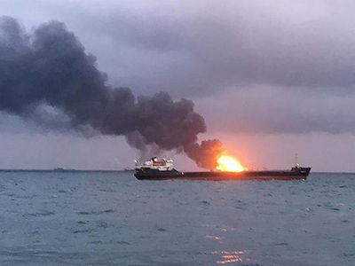 Kerç Boğazı'ndaki gemi yangınında 4 Türk öldü