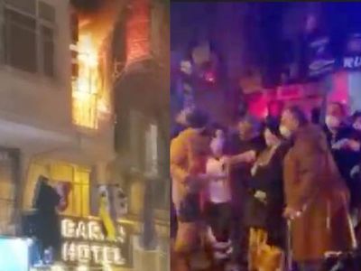İstanbul'da 5 katlı otelde yangın