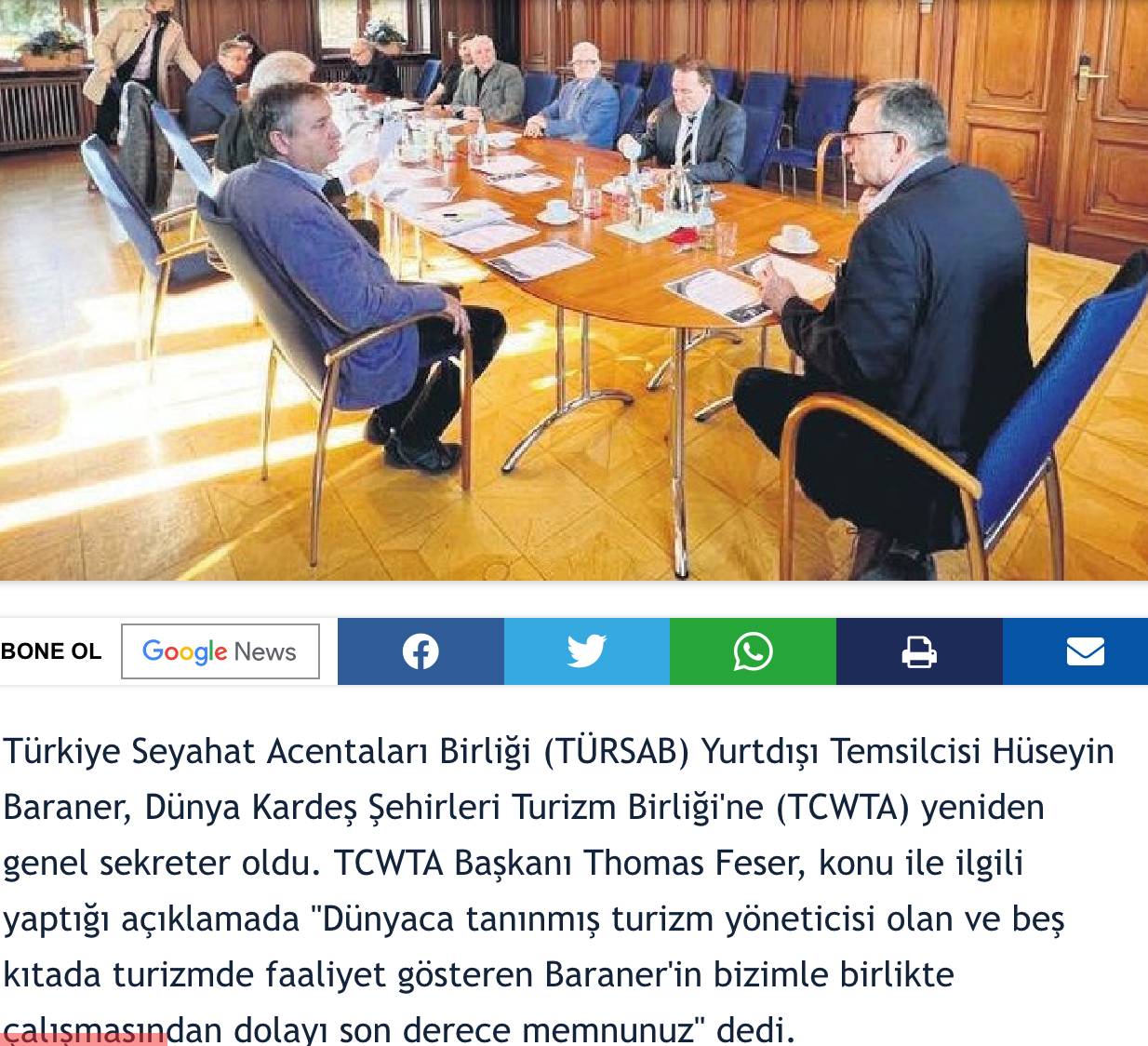 TÜRSAB: Baraner yurt dışı temsilcimiz değil