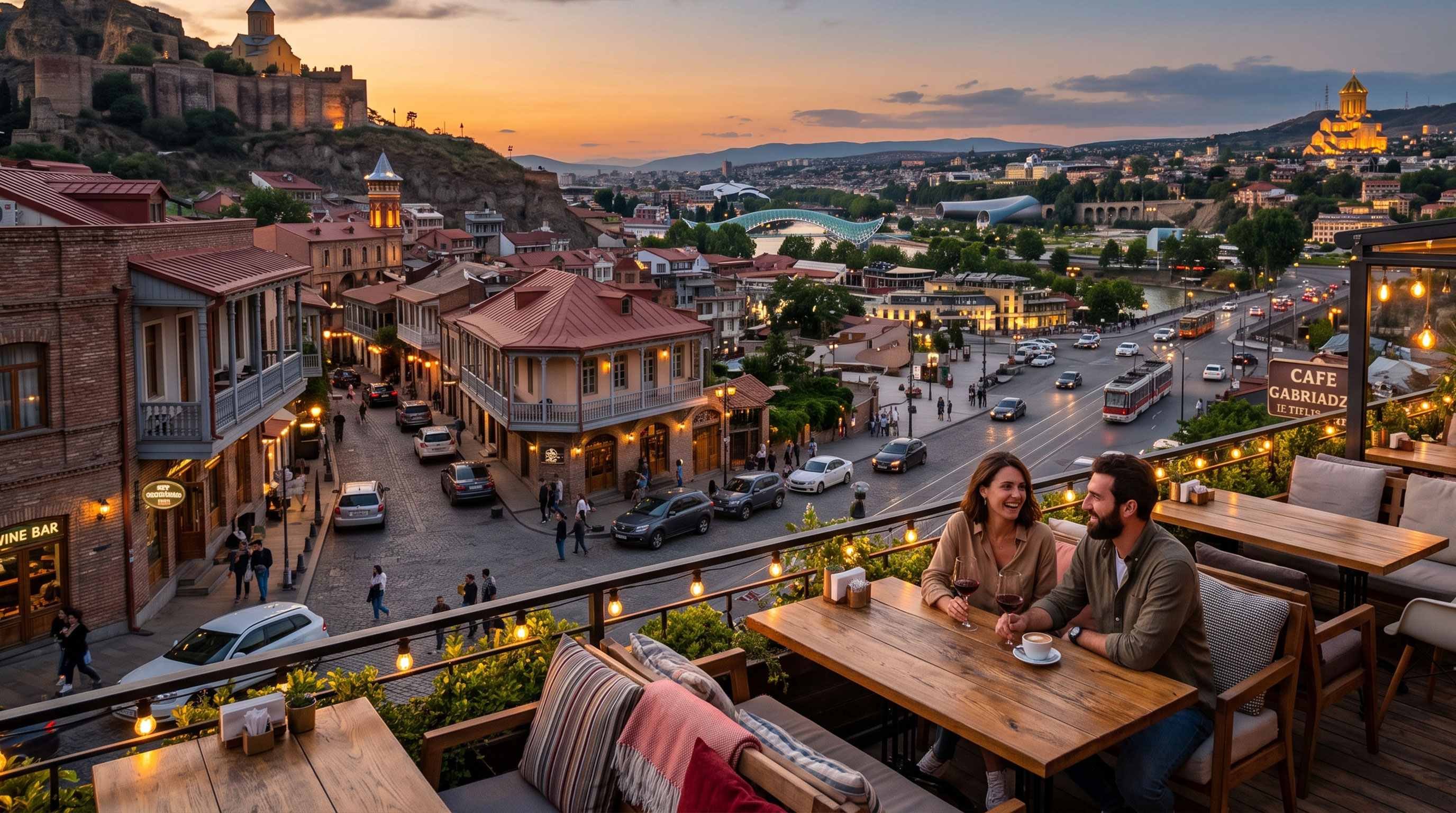 Tiflis şehir merkezi - Bu fotoğraf Gemini ile oluşturulmuştur