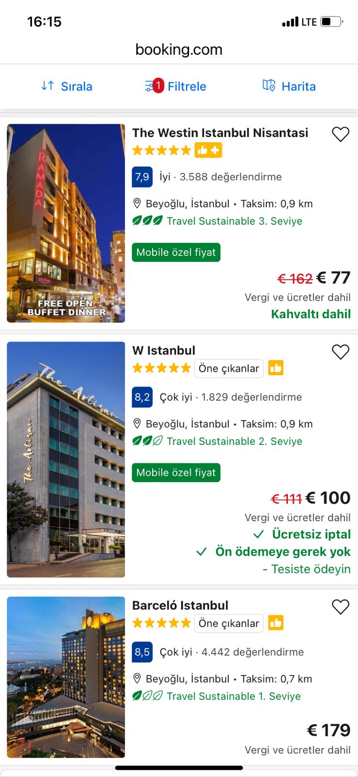 BookingCom’da oteller birbirine karıştı