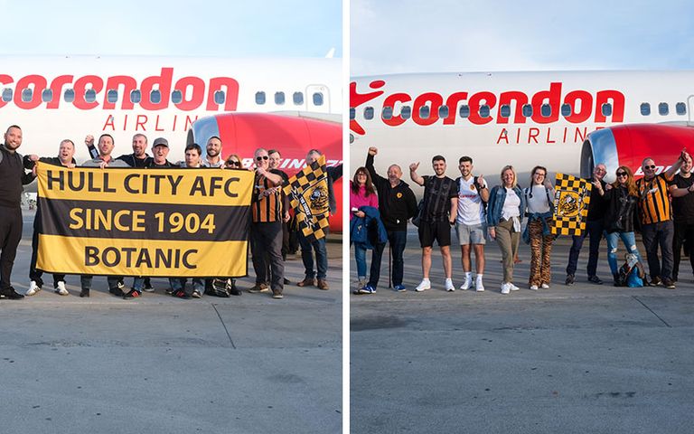 Hull City’nin yüzlerce taraftarı Corendon ile Antalya’ya geldi