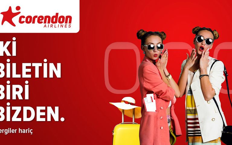 Corendon’dan ocak ayına özel ‘İki biletin biri bizden’ kampanyası