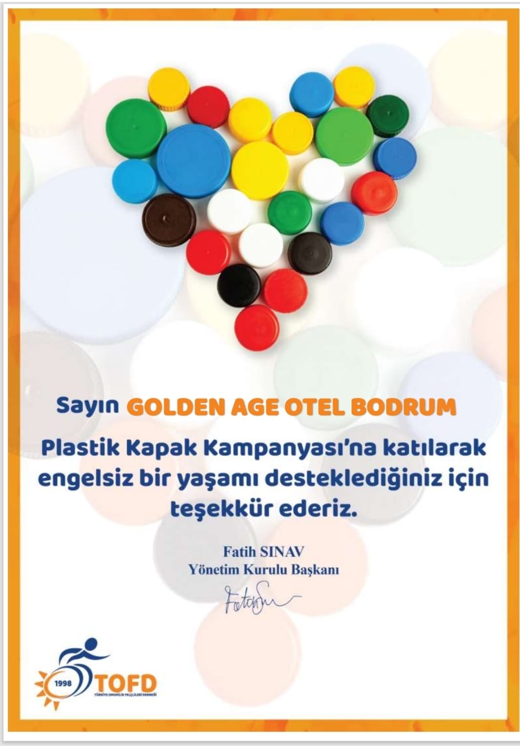 golden age yalıkavak tofd destek belgesi