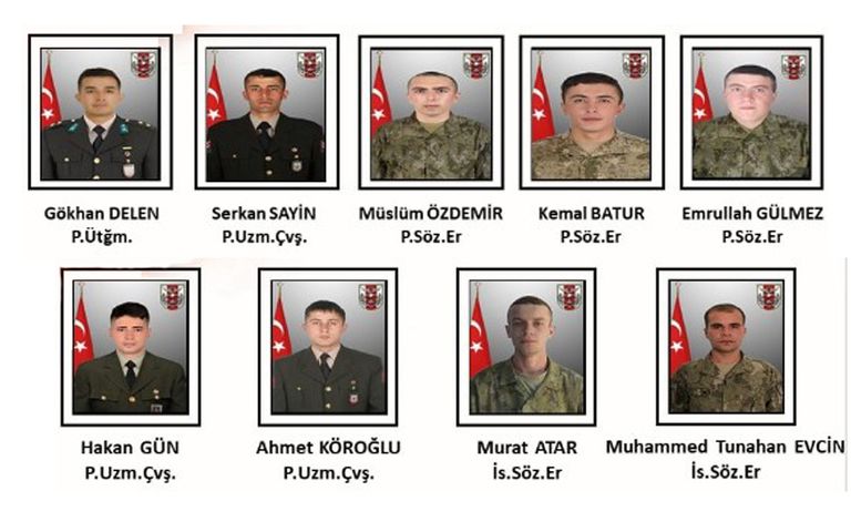 Kuzey Irak’ta 9 asker şehit oldu
