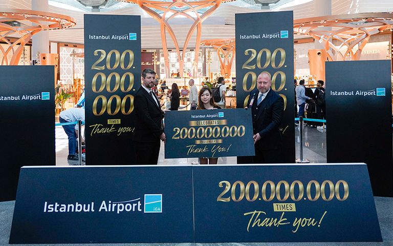 İGA İstanbul Havalimanı 200 milyonuncu yolcusunu ağırladı