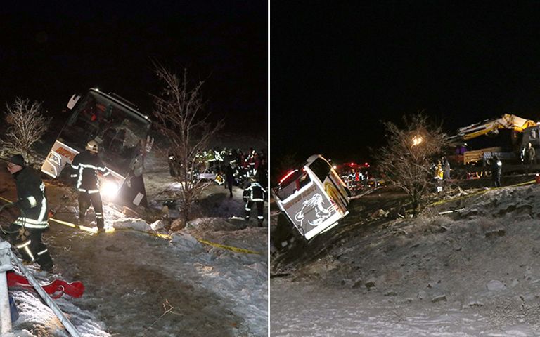 Kayseri’de yolcu otobüsü şarampole devrildi, 4 ölü 24 yaralı