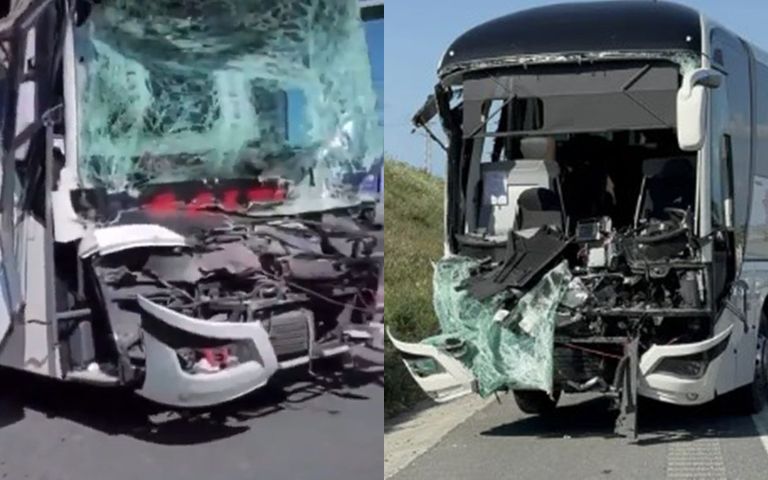 THY ve TGS personelini taşıyan servis aracı kaza yaptı