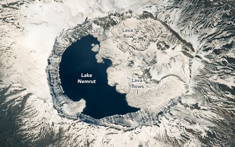 NASA, Nemrut Krarter Gölü’nün uzaydan fotoğrafını çekti