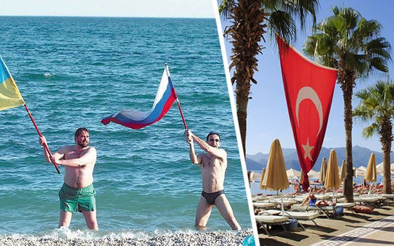 Rus ve Ukraynalı turistler arasında beklenen gerilim yaşanmadı