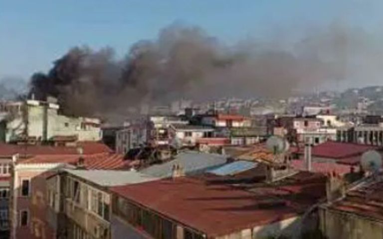 Samsun’daki otelin yemekhanesinde korkutan yangın