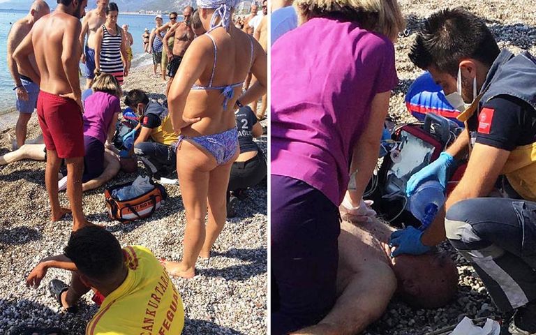 Denizde kalp krizi geçiren turist hayatını kaybetti