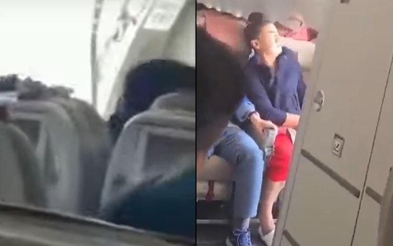 İniş yapan yolcu uçağının kapısı açıldı